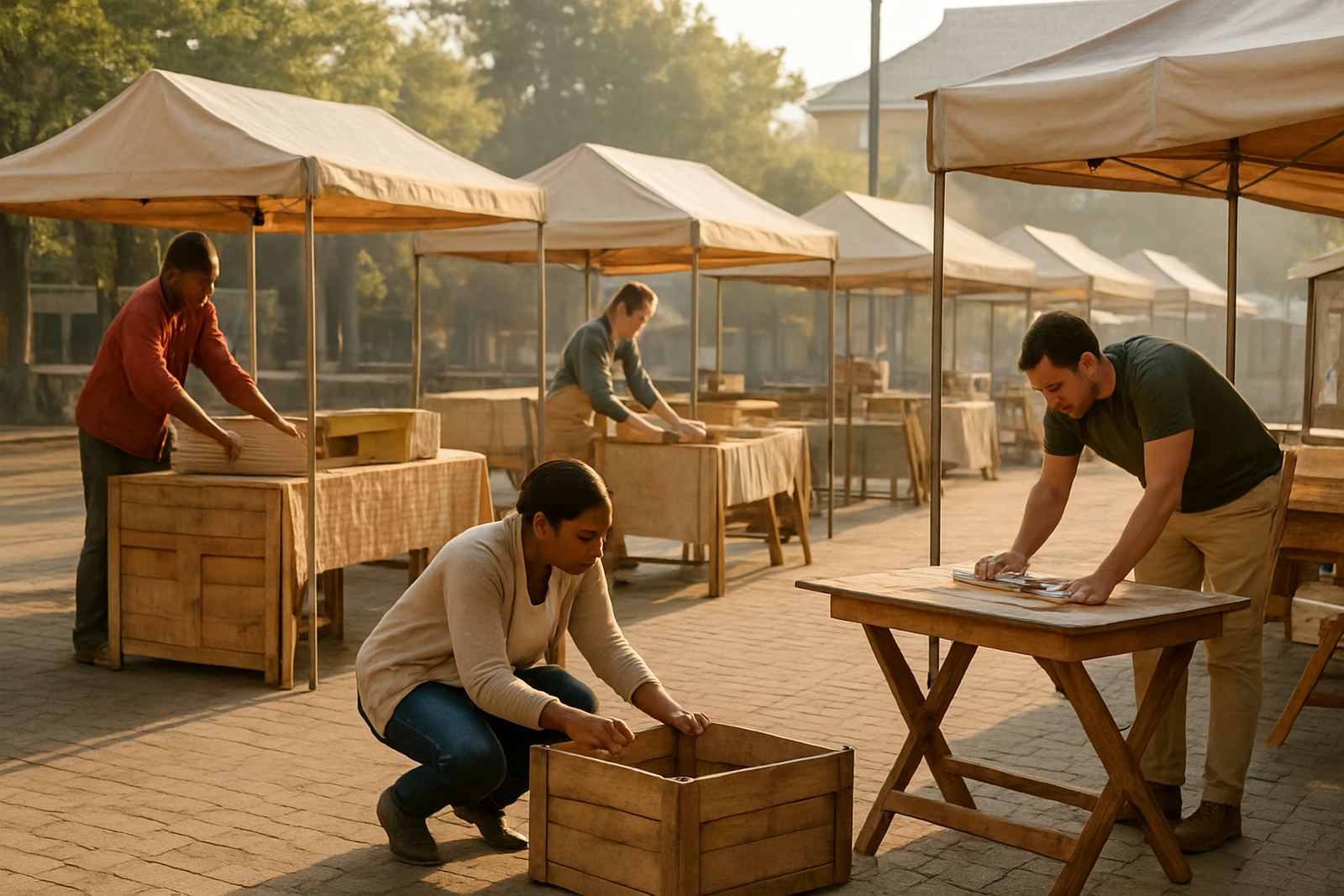 Behind Market Morning